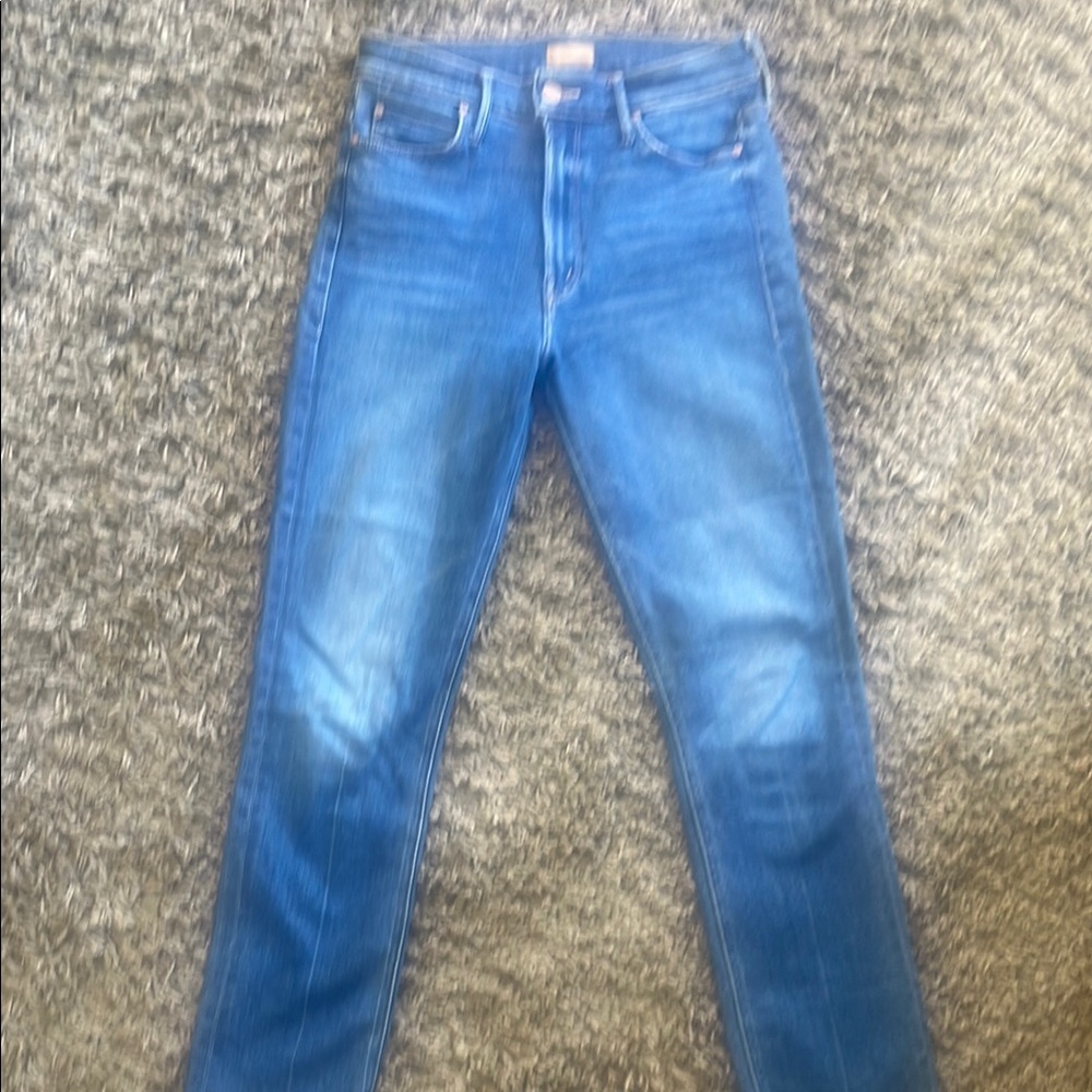 Mother Mid Ride Dazzler Ankle Fray Jeans